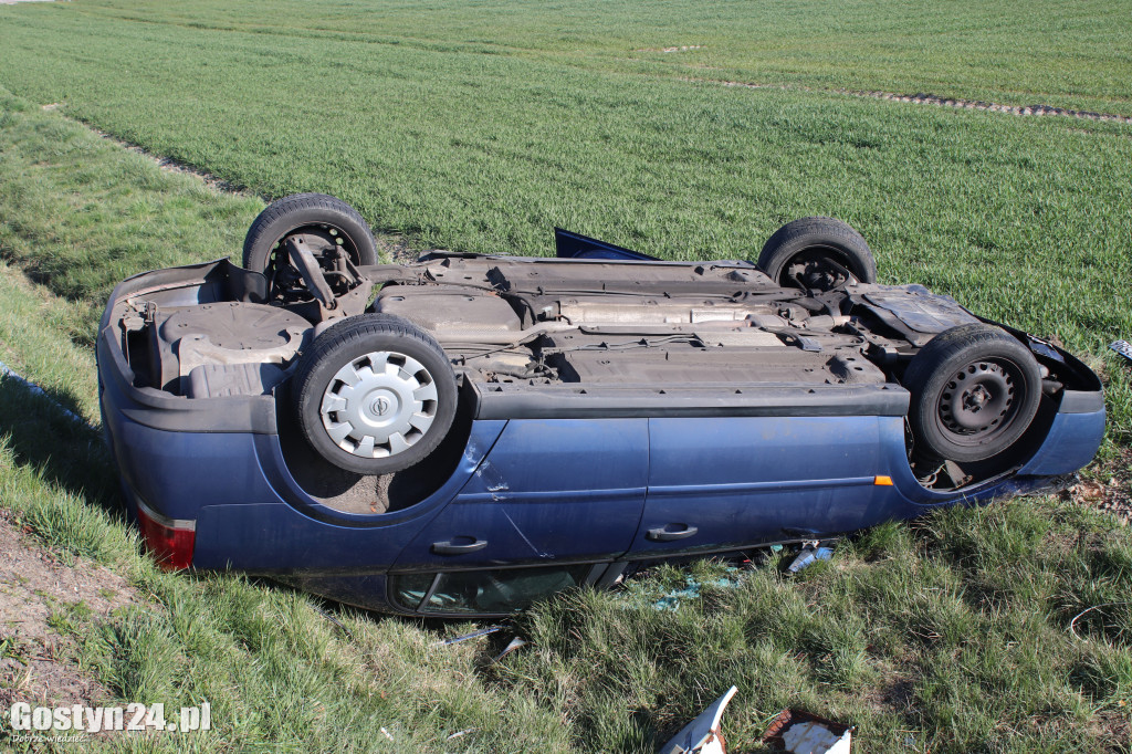 Samochód dachował w rowie na krajowej 12