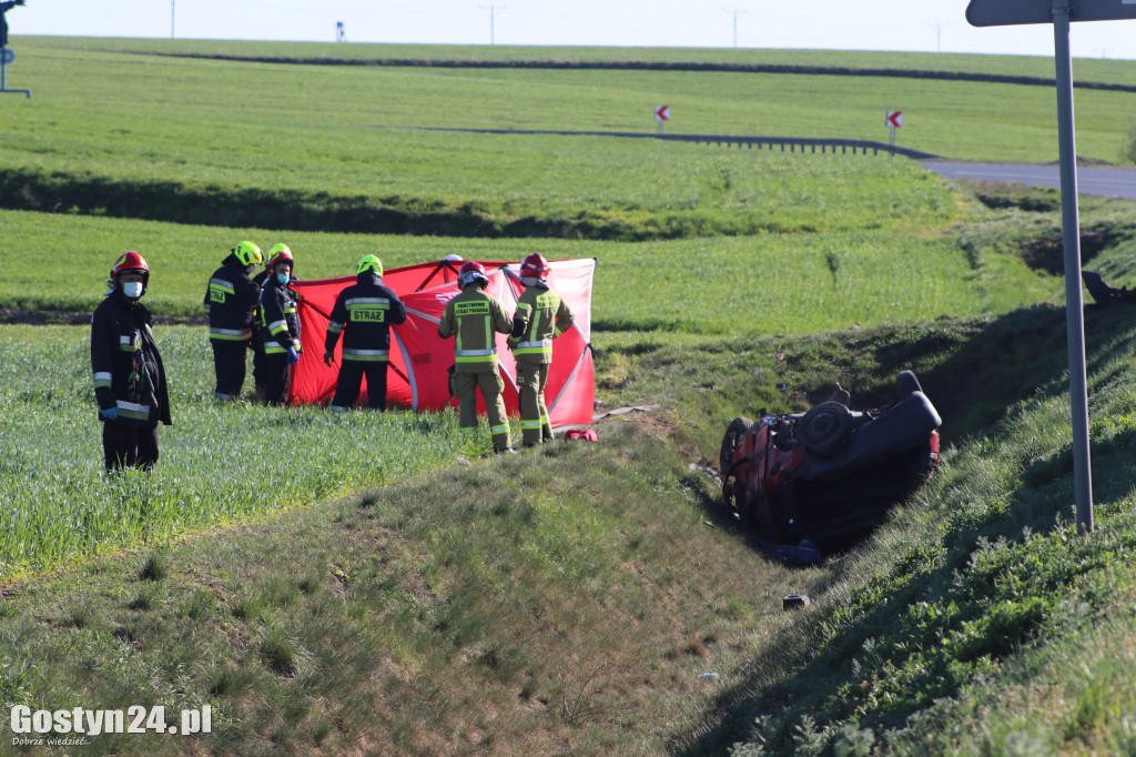 Śmiertelny wypadek na drodze Gostyń-Krobia