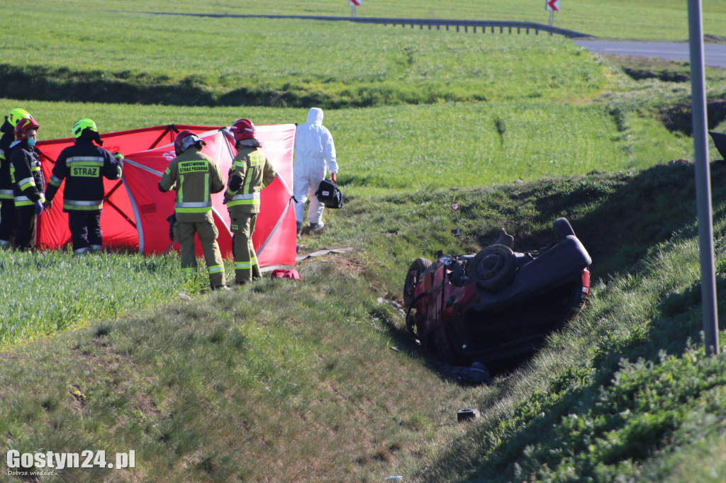 Śmiertelny wypadek na drodze Gostyń-Krobia