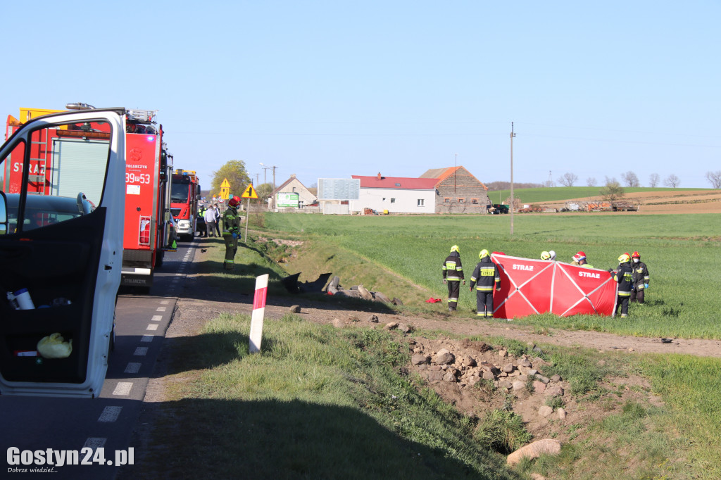 Śmiertelny wypadek na drodze Gostyń-Krobia