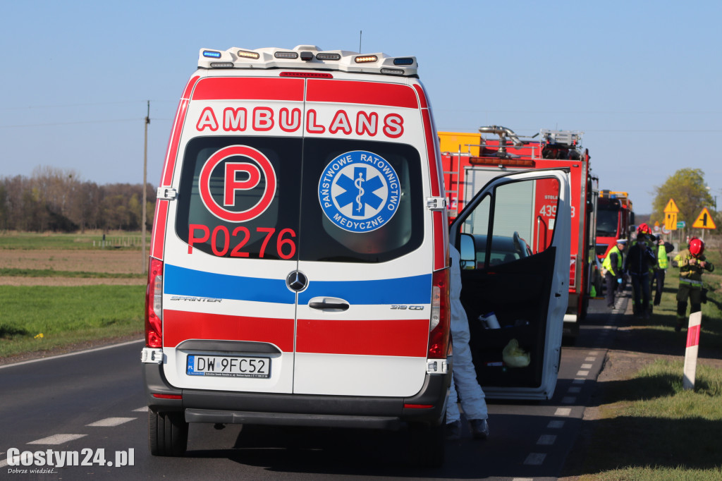 Śmiertelny wypadek na drodze Gostyń-Krobia