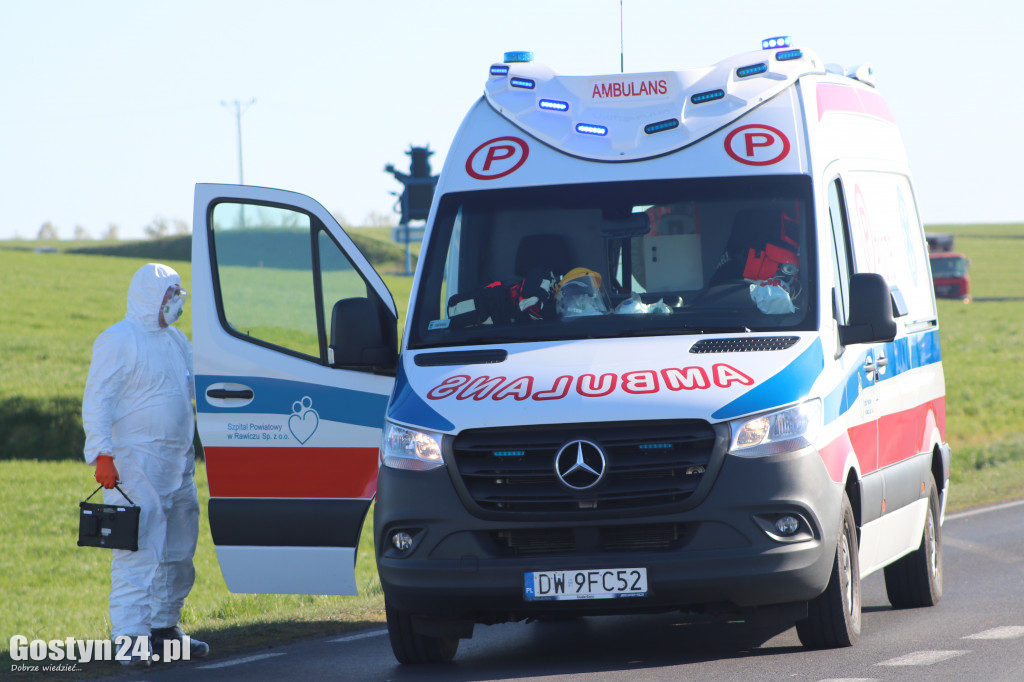 Śmiertelny wypadek na drodze Gostyń-Krobia