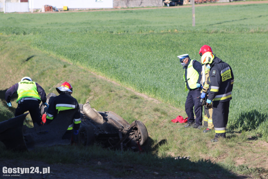 Śmiertelny wypadek na drodze Gostyń-Krobia