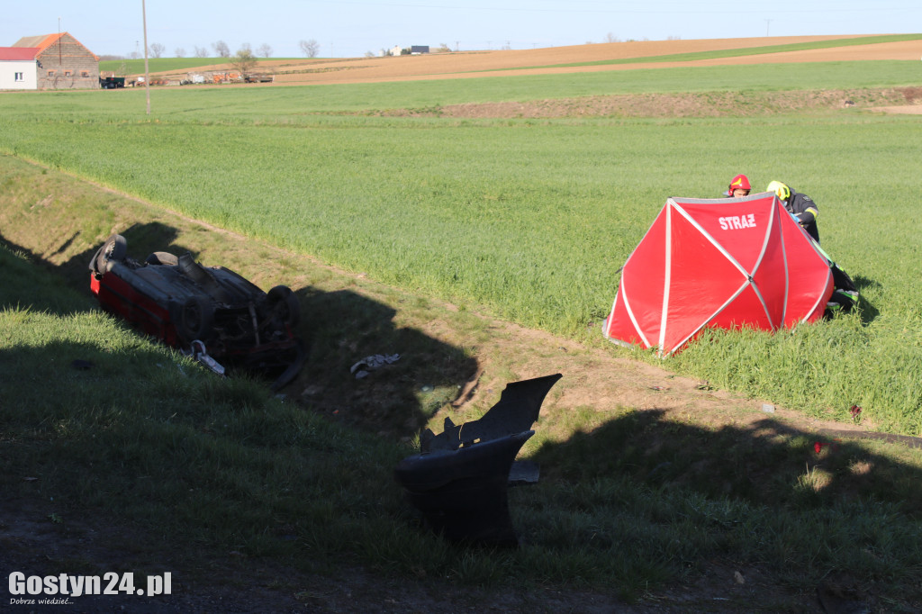 Śmiertelny wypadek na drodze Gostyń-Krobia