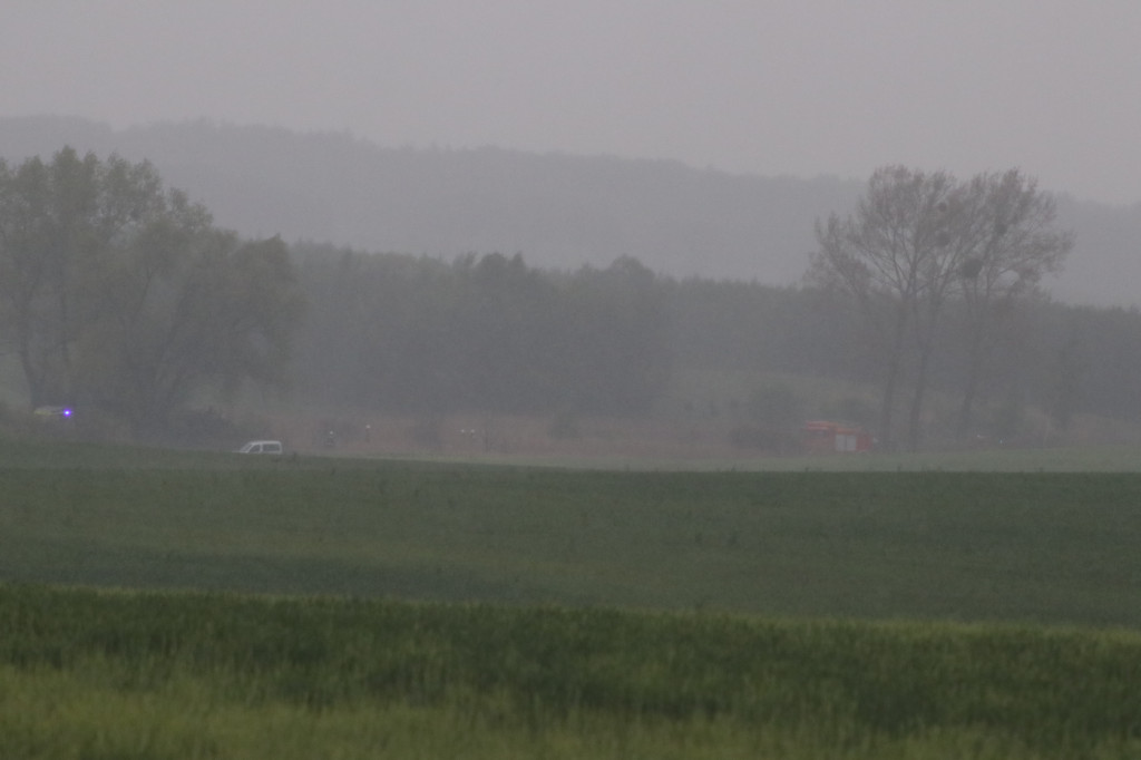 Pożar na łąkach pomiędzy Kunowem a Małachowem