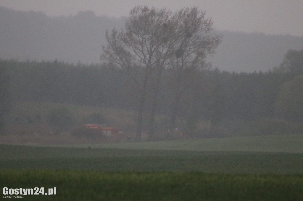 Pożar na łąkach pomiędzy Kunowem a Małachowem
