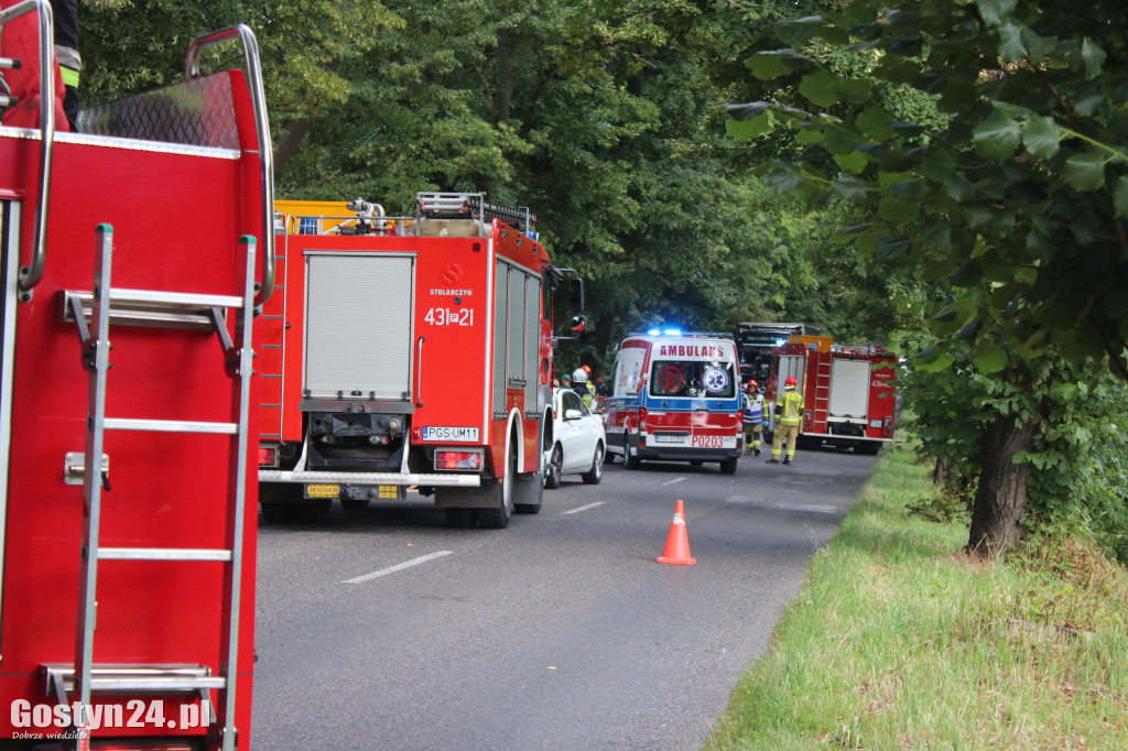 Wypadek na trasie Piaski - Strzelce Wielkie