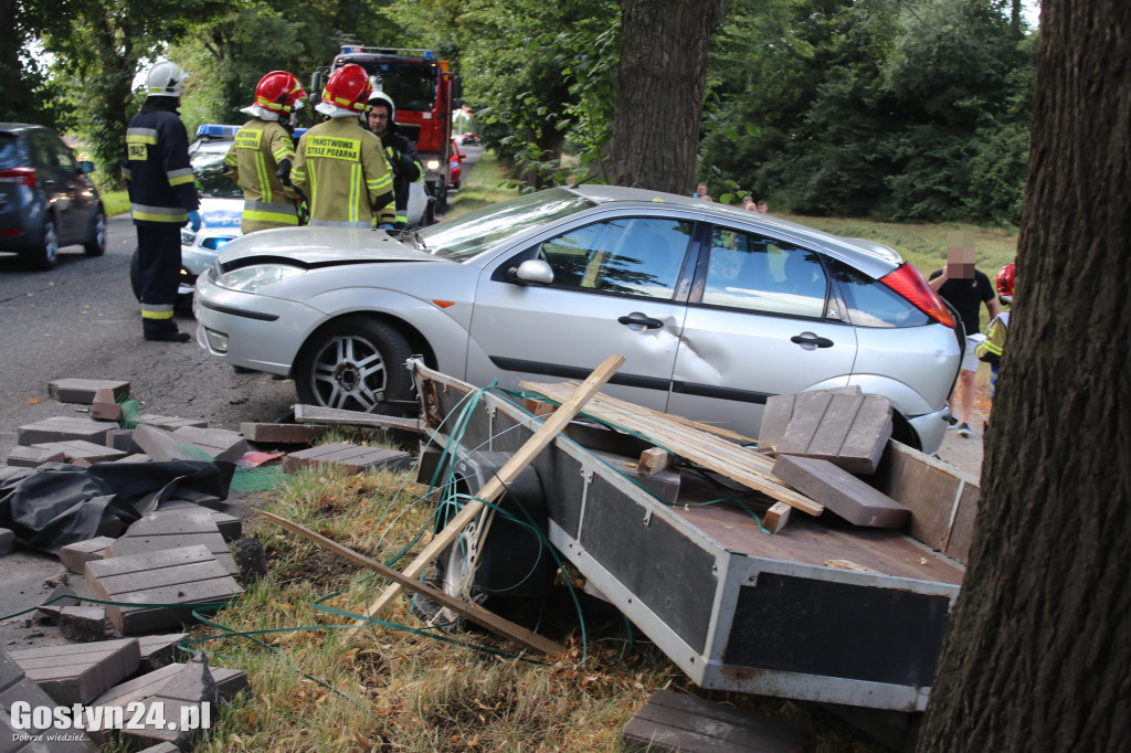 Wypadek na trasie Piaski - Strzelce Wielkie