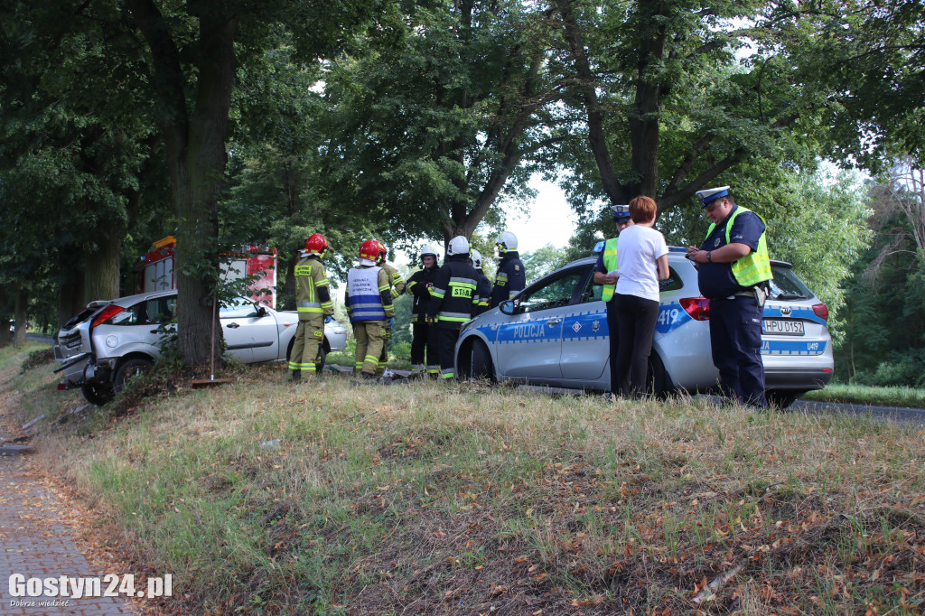 Wypadek na trasie Piaski - Strzelce Wielkie