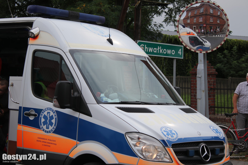 Zderzenie samochodu z motocyklem w Krobi