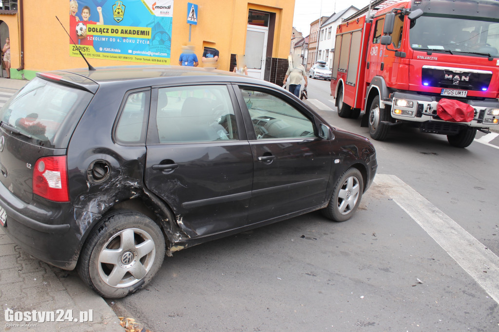 Zderzenie samochodu z motocyklem w Krobi