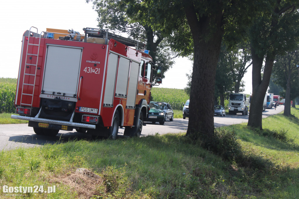 Wypadek na trasie Wziąchów - Kromolice