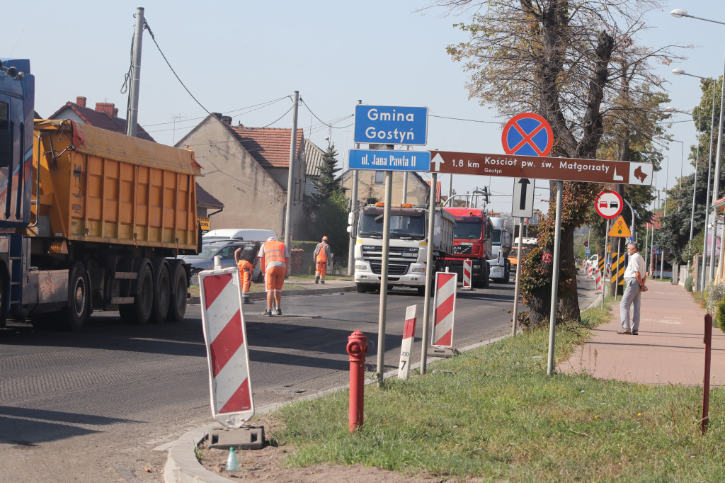 Remont na ul. Jana Pawła II w Gostyniu