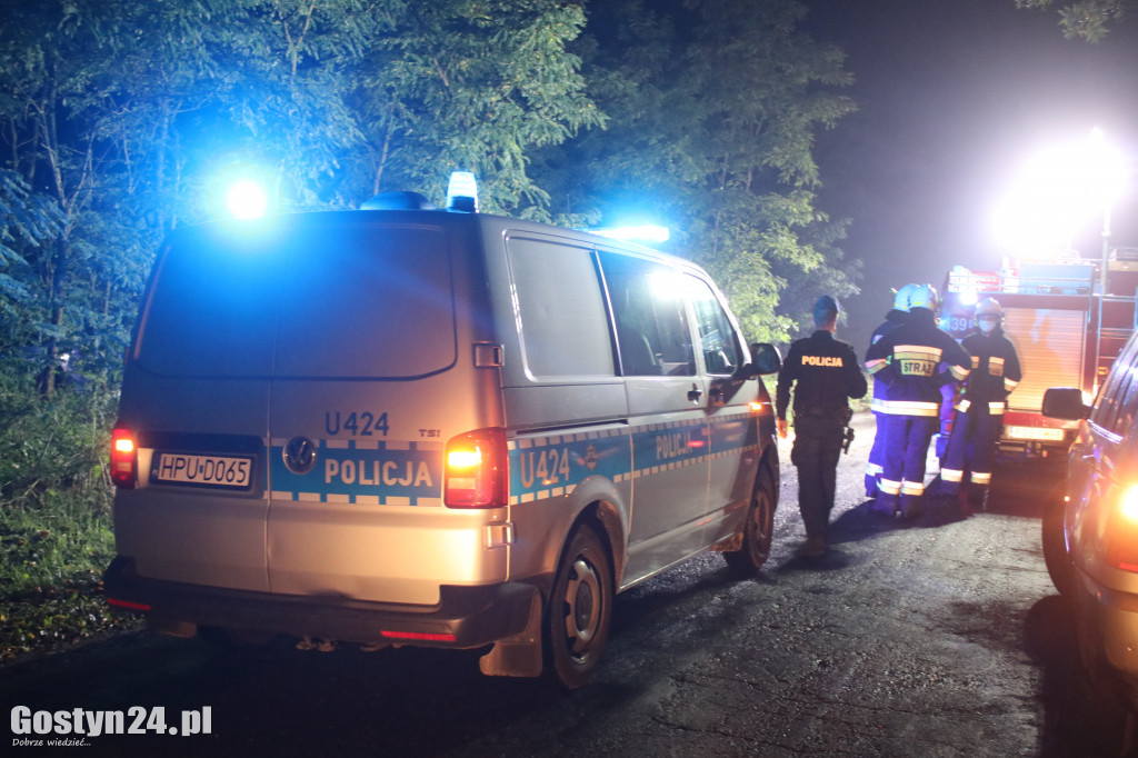 Auto wypadło z drogi na trasie Smogorzewo-Piaski