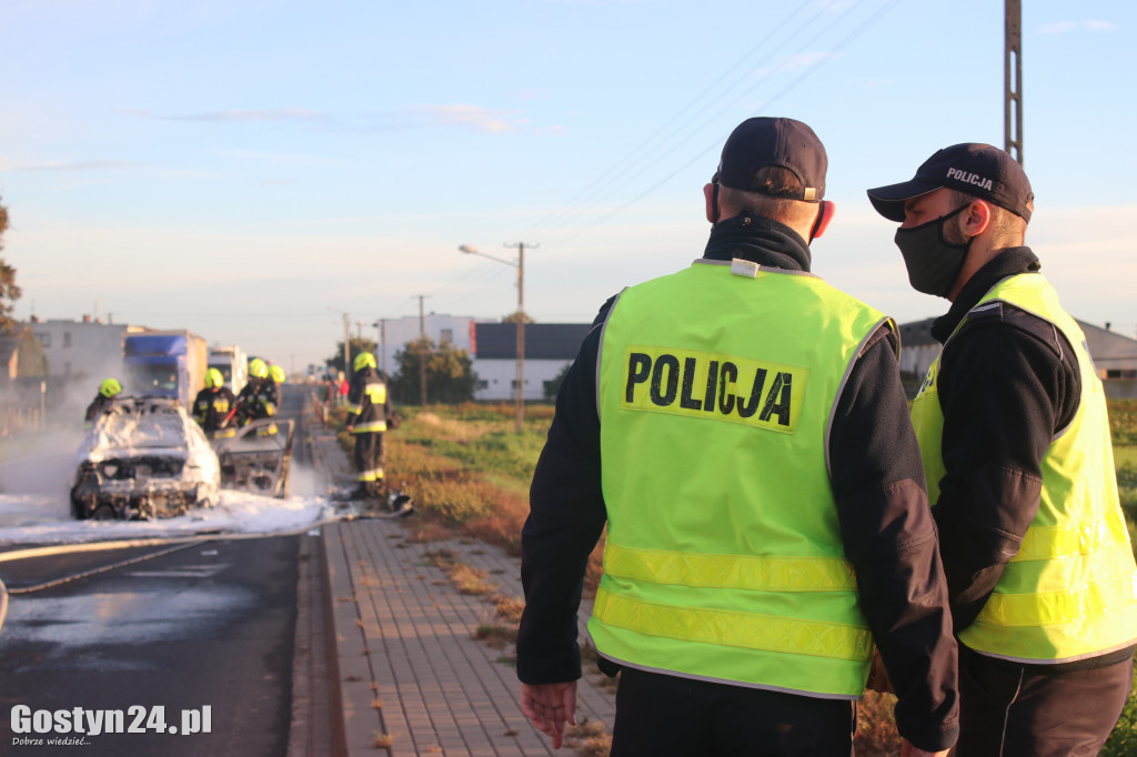 Pożar samochodu osobowego w Żychlewie