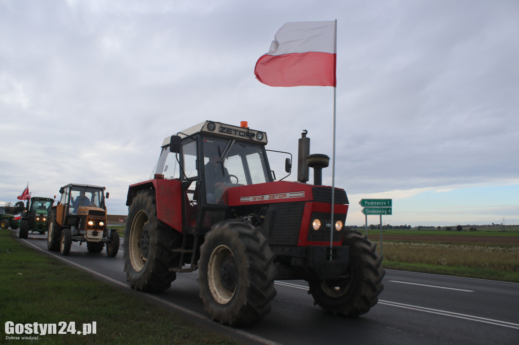 Protest rolników w powiecie gostyńskim