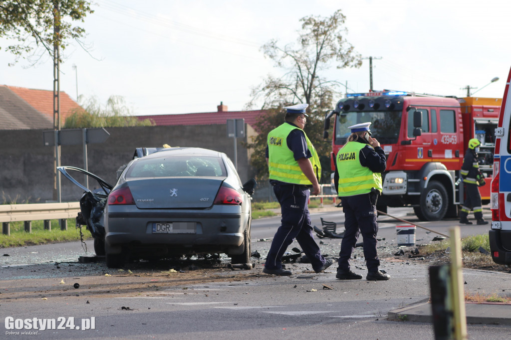 Śmiertelny wypadek na trasie Gostyń - Krobia