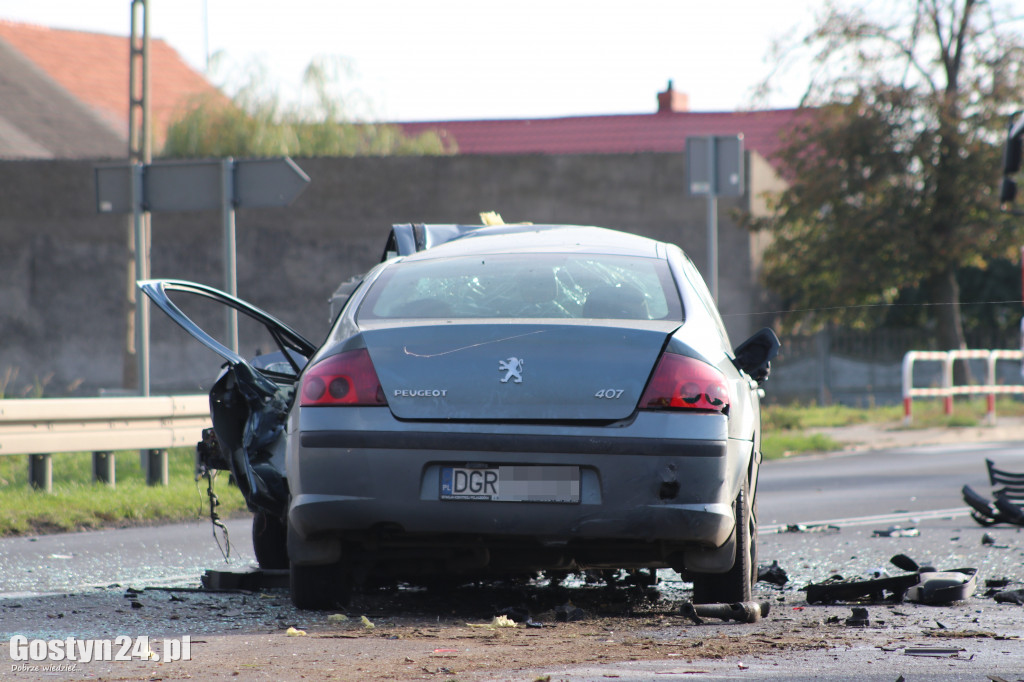 Śmiertelny wypadek na trasie Gostyń - Krobia