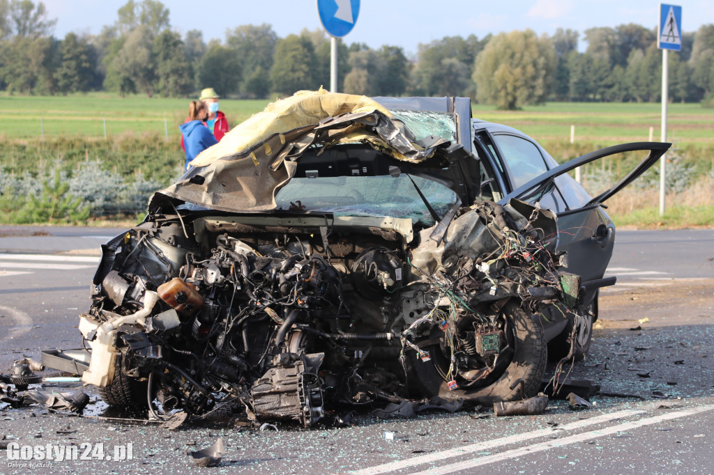 Śmiertelny wypadek na trasie Gostyń - Krobia