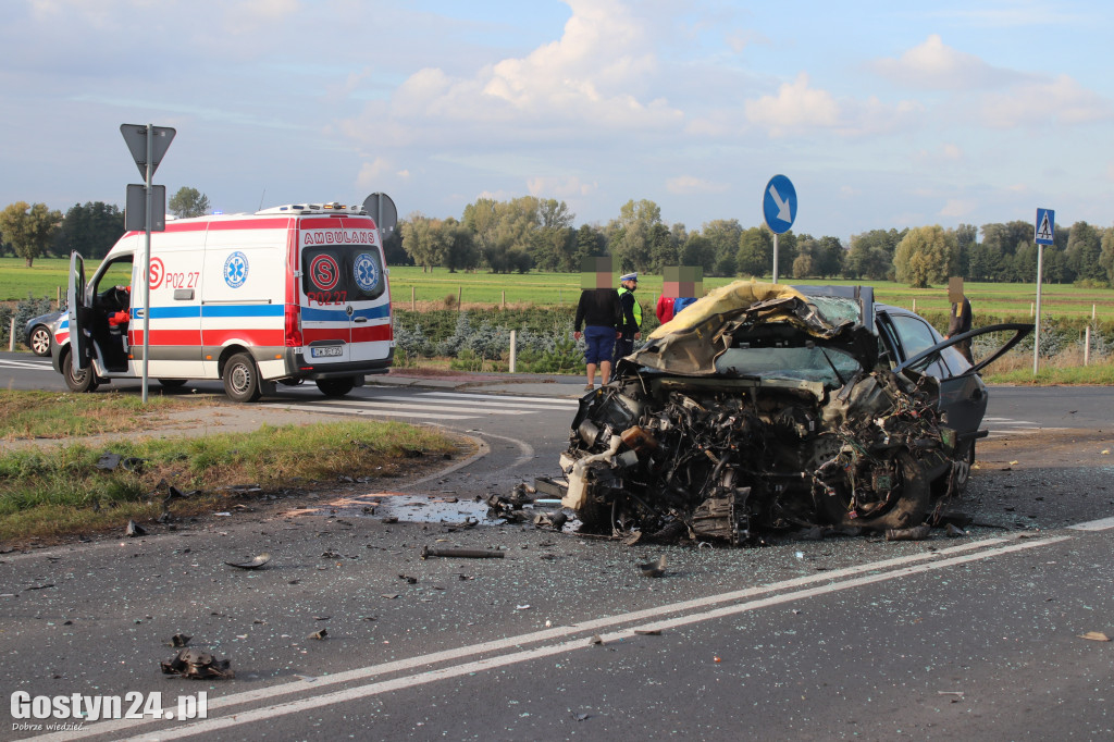 Śmiertelny wypadek na trasie Gostyń - Krobia