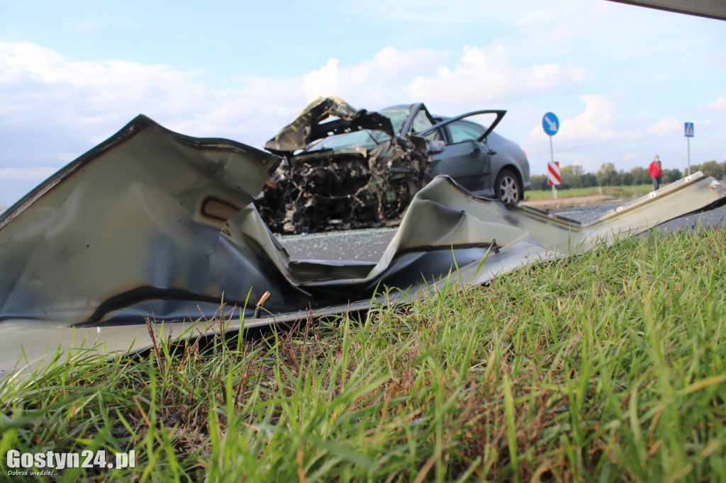 Śmiertelny wypadek na trasie Gostyń - Krobia
