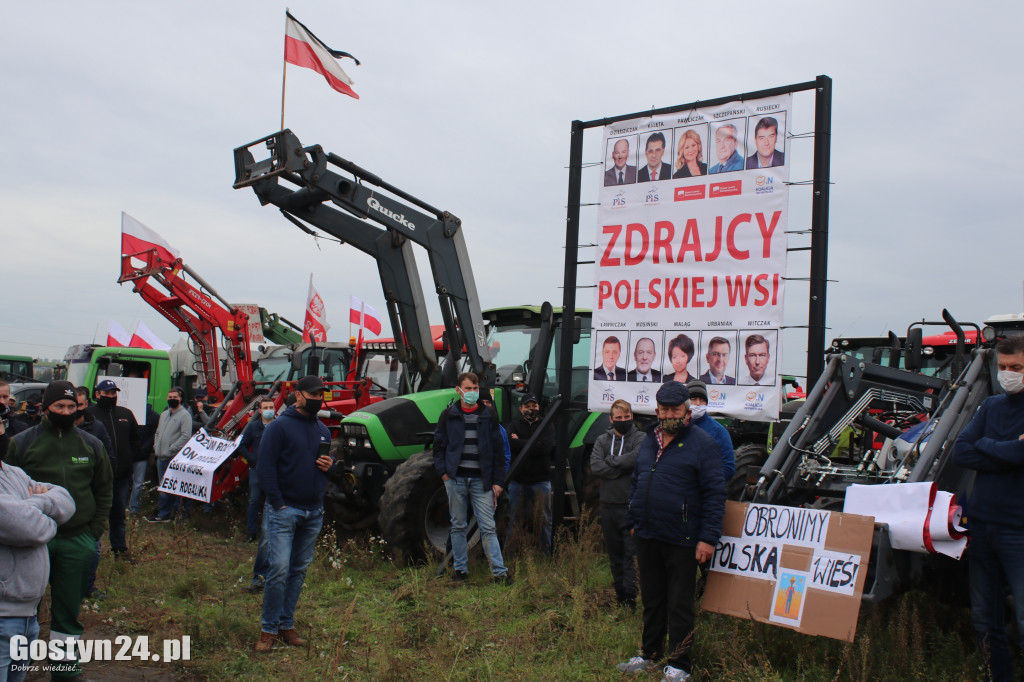 Protesty rolników na drogach powiatu