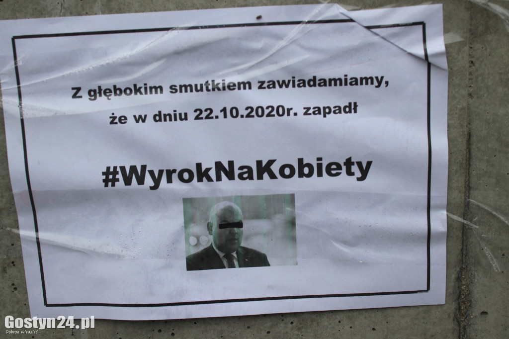 Protest przeciwko TK w sprawie aborcji w Gostyniu