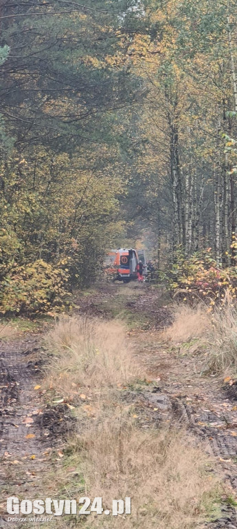 Wypadek w lesie między Oporówkiem a Śmiłowem