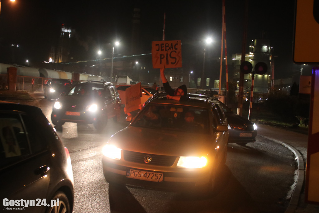 Protest samochodowy ulicami Gostynia