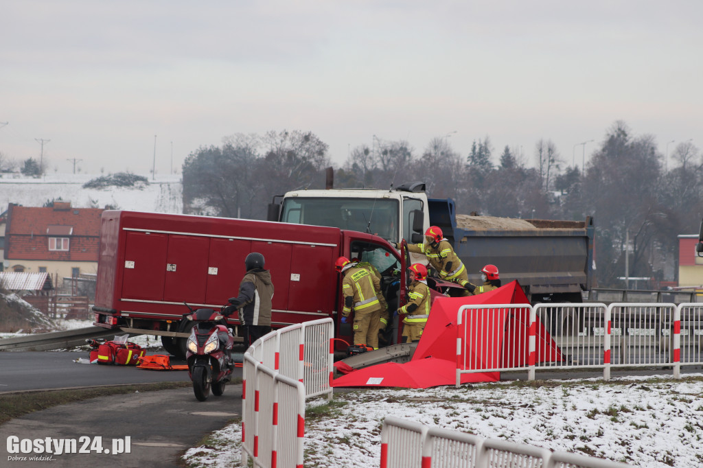 Wypadek na trasie Gostyń - Grabonóg