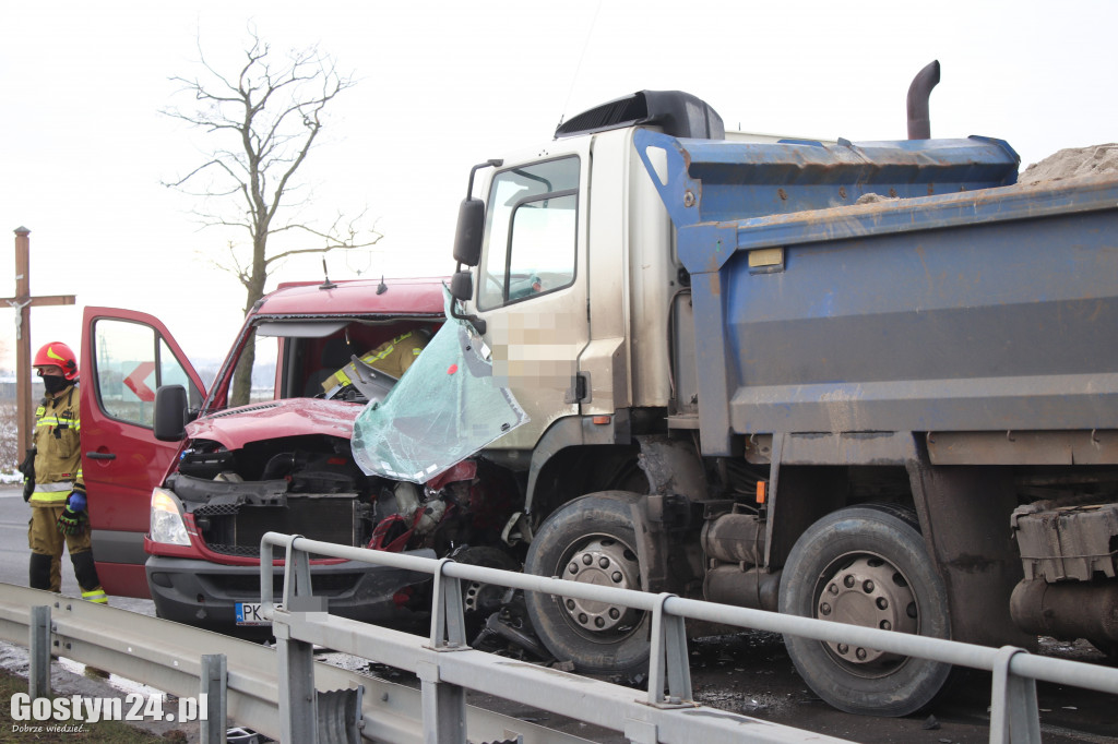 Wypadek na trasie Gostyń - Grabonóg