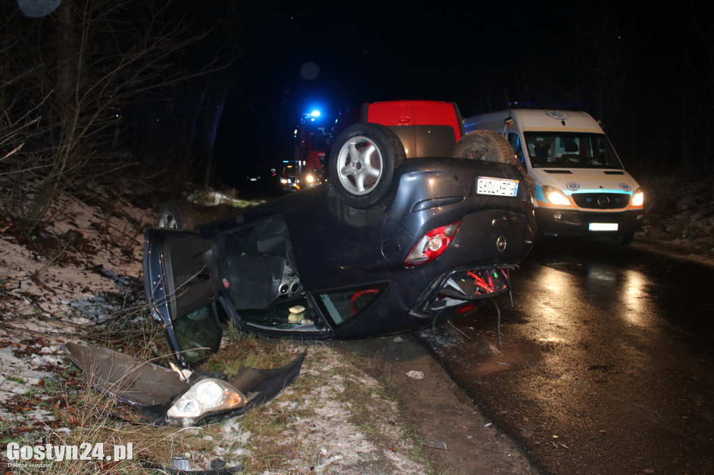 Wypadek na trasie Poniec-Pawłowice