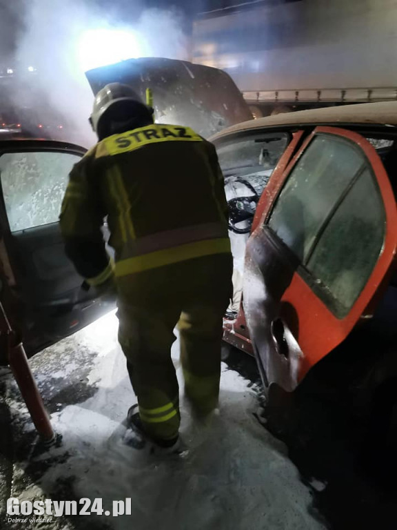 Pożar auta osobowego w Czeluścinku