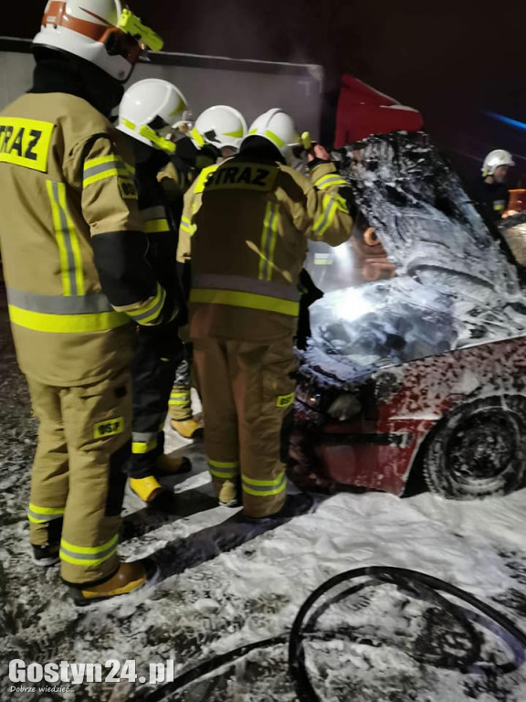 Pożar auta osobowego w Czeluścinku