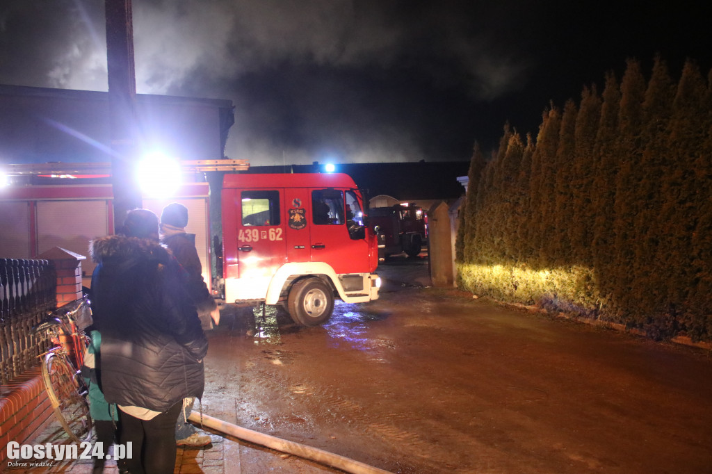Pożar budynku gospodarczego w Rokosowie