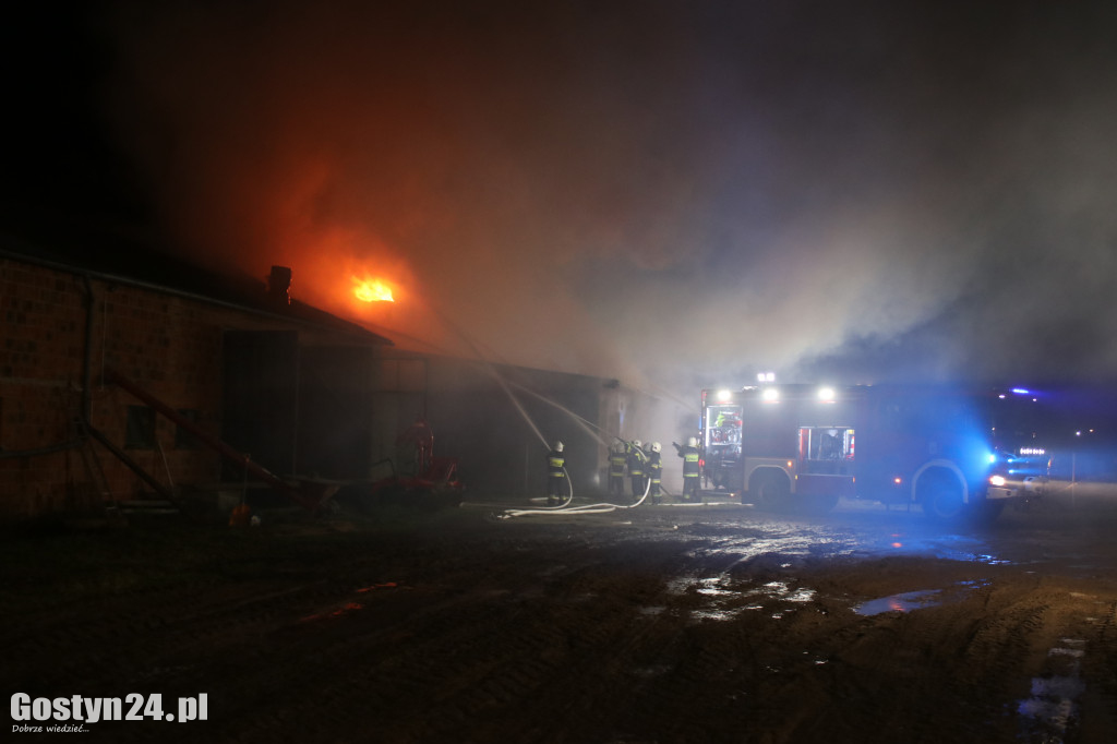 Pożar budynku gospodarczego w Rokosowie