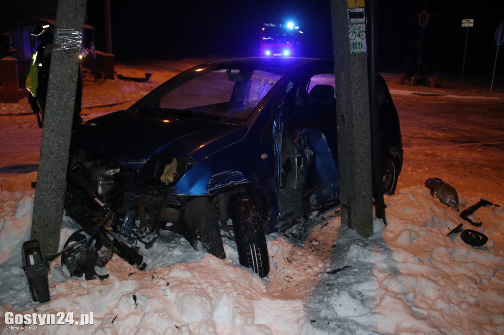 Kolizja Citroena C2 w Ziółkowie