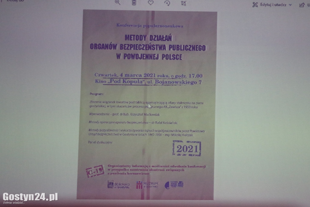 Konferencja popularnonaukowa w gostyńskim kinie