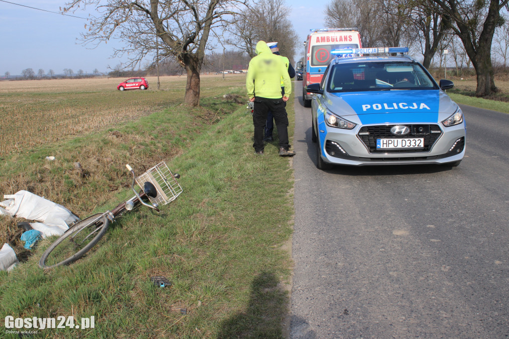 Potrącenie rowerzysty na trasie Bielawy Pogorzelskie - Pogorzela