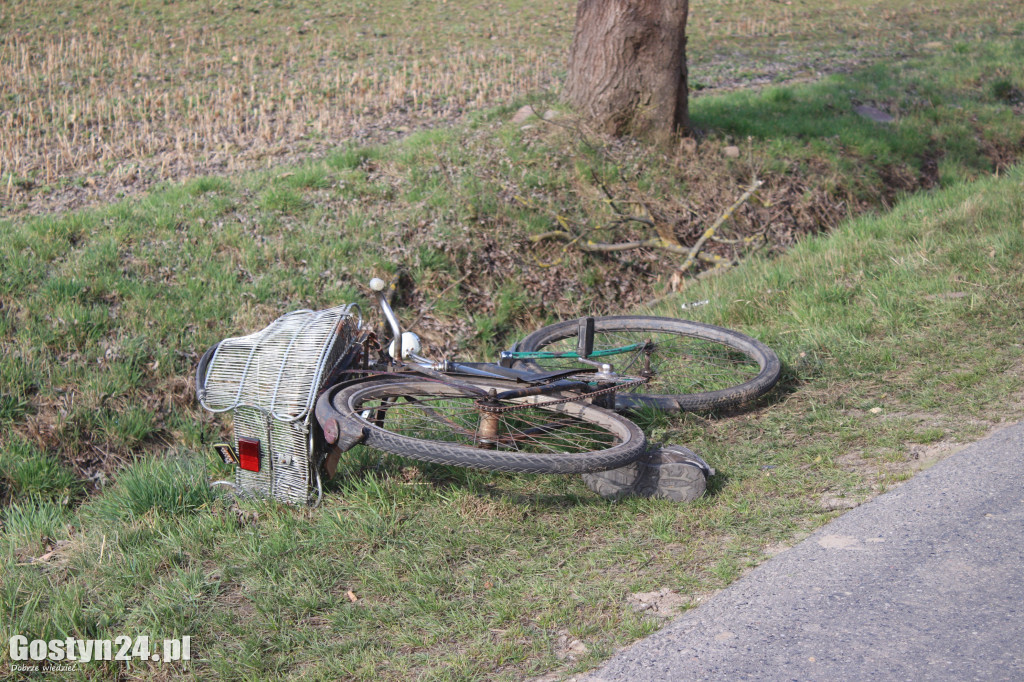 Potrącenie rowerzysty na trasie Bielawy Pogorzelskie - Pogorzela