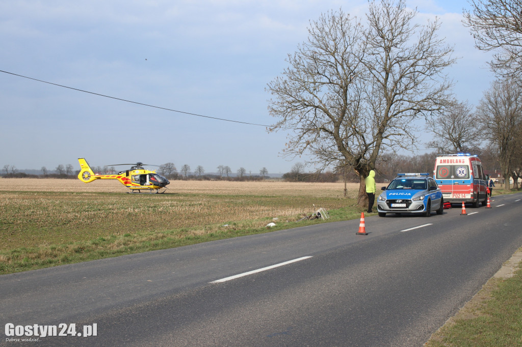 Potrącenie rowerzysty na trasie Bielawy Pogorzelskie - Pogorzela