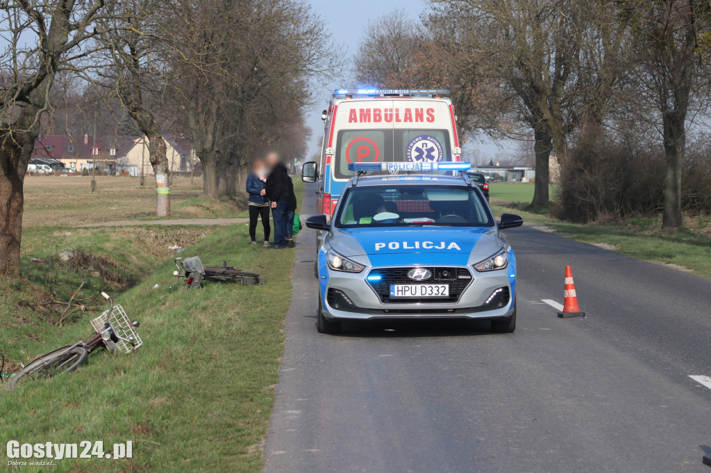 Potrącenie rowerzysty na trasie Bielawy Pogorzelskie - Pogorzela