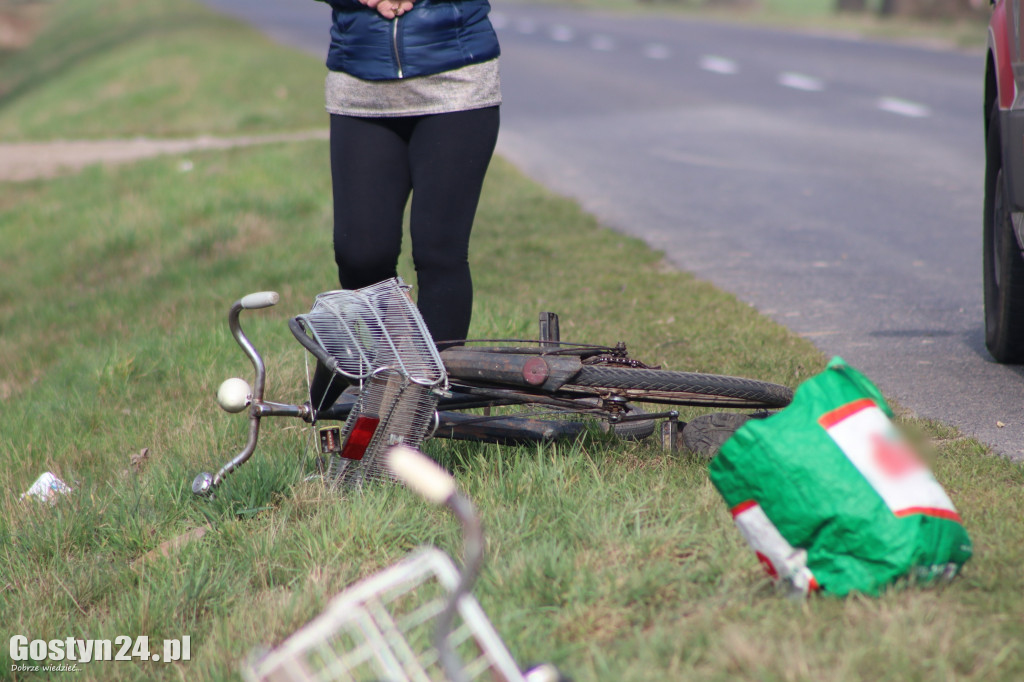 Potrącenie rowerzysty na trasie Bielawy Pogorzelskie - Pogorzela