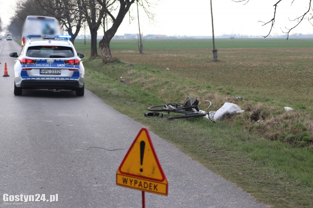 Potrącenie rowerzysty na trasie Bielawy Pogorzelskie - Pogorzela