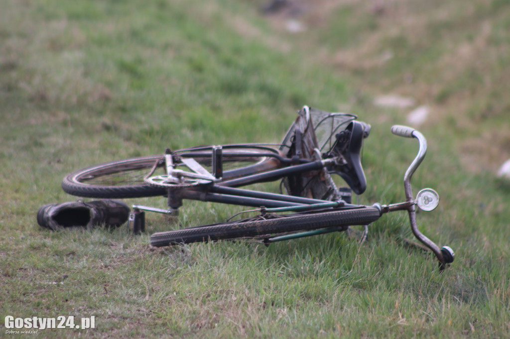 Potrącenie rowerzysty na trasie Bielawy Pogorzelskie - Pogorzela