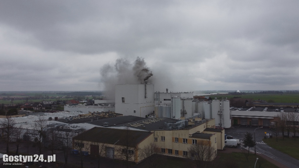 Pożar w Spółdzielni Mleczarskiej w Gostyniu