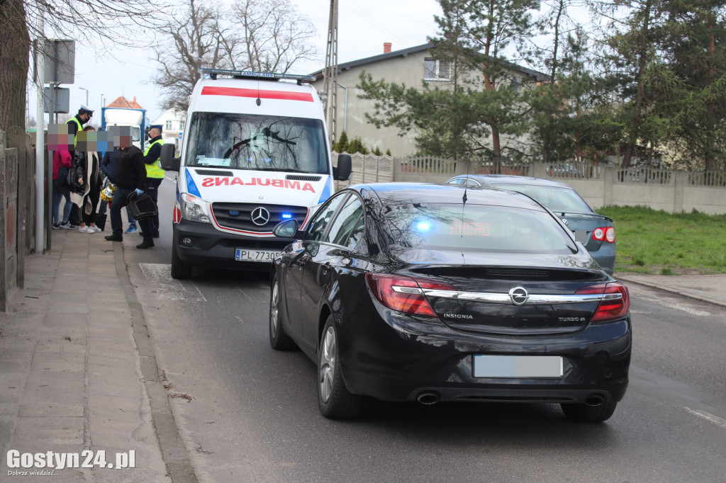 Wypadek na ul. Dworcowej w Poniecu
