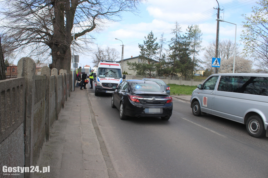 Wypadek na ul. Dworcowej w Poniecu