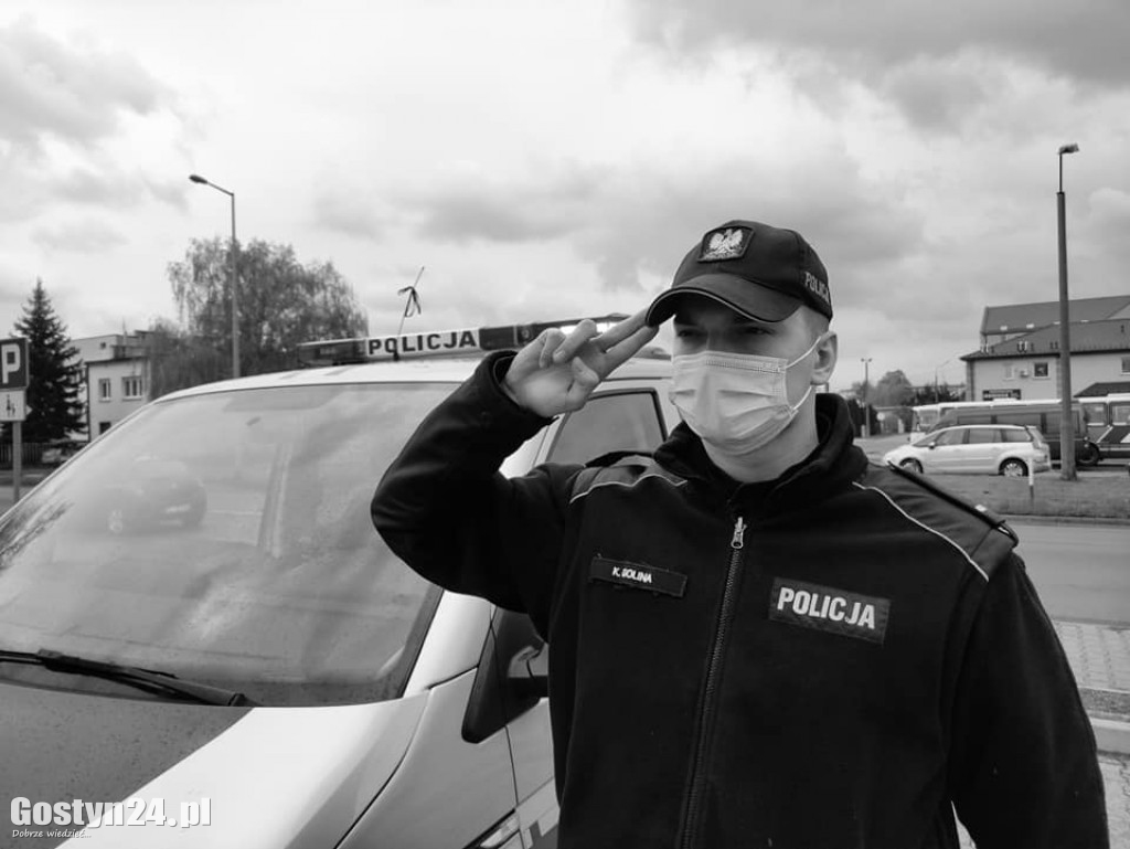 Policjanci z Gostynia oddali hołd zamordowanemu koledze