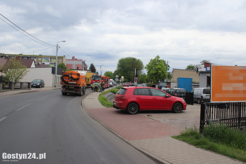 Zdarzenie drogowe na ul. Mostowej w Gostyniu